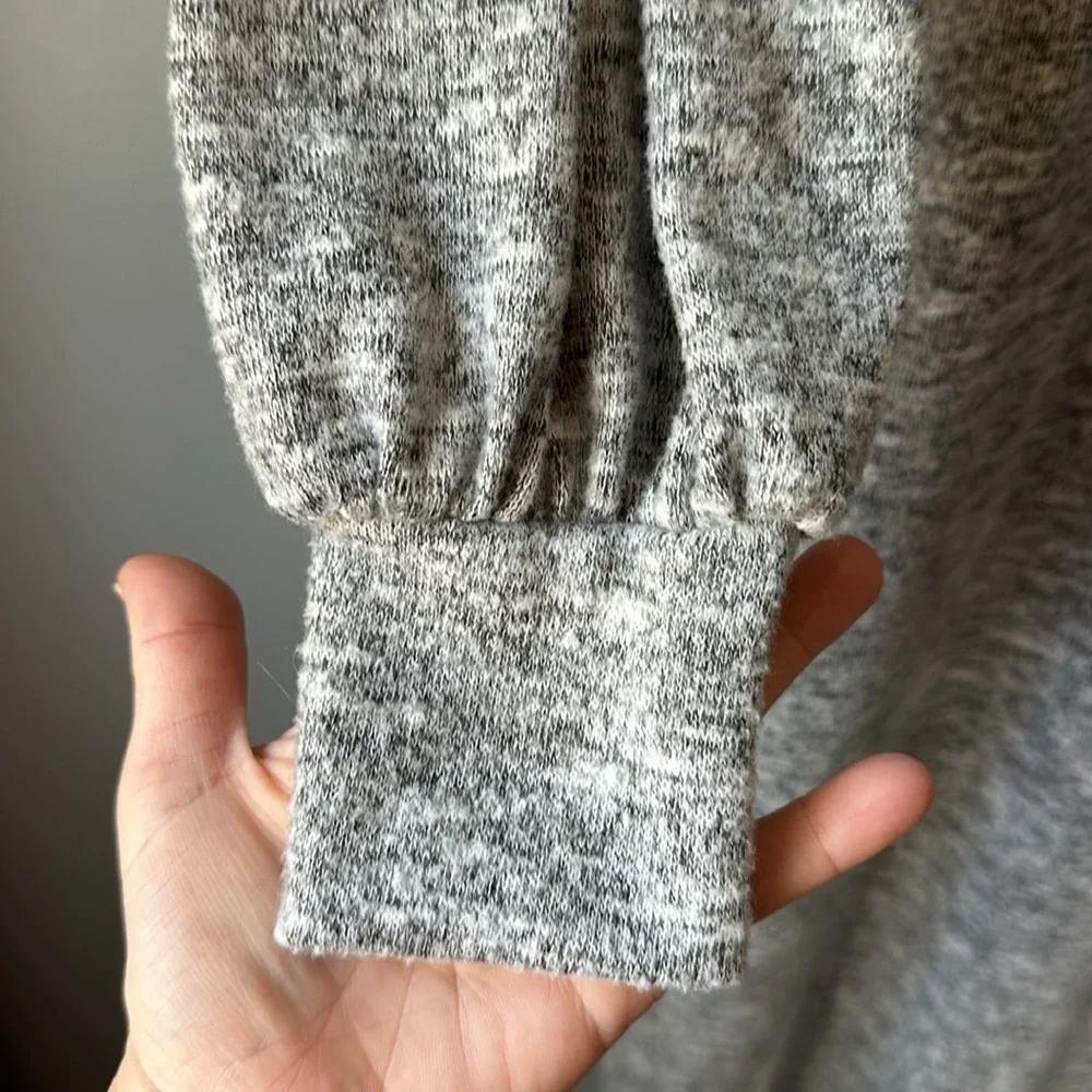 Lulus Mattea Heathered‎ Grey Cowl Neck Midi Sweater Dress women's XS